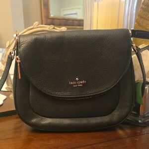 Kate Spade Black Pebbled Leather Crossbody Bag